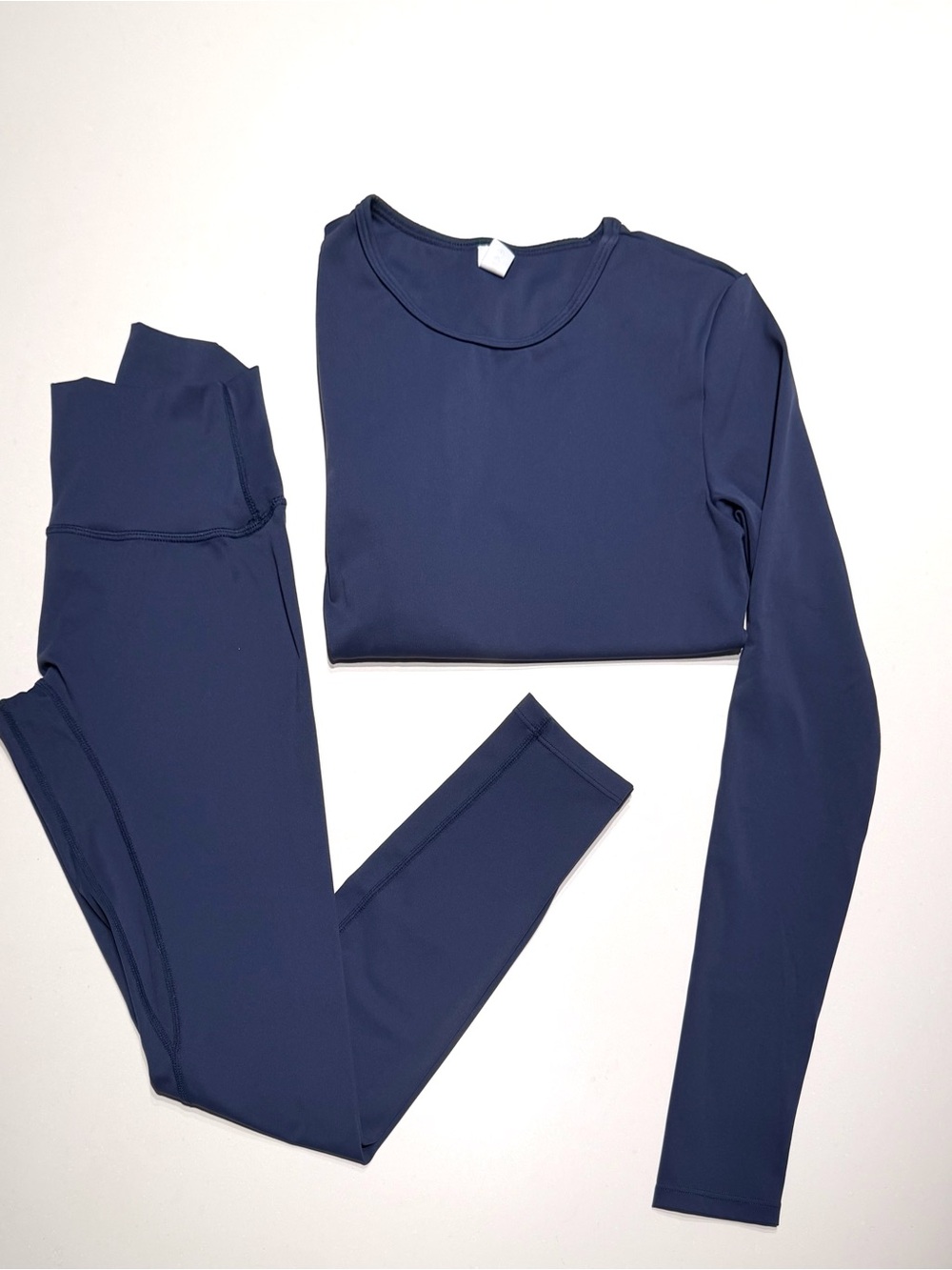 Set Navy Long Sleeve Top and Leggings Small